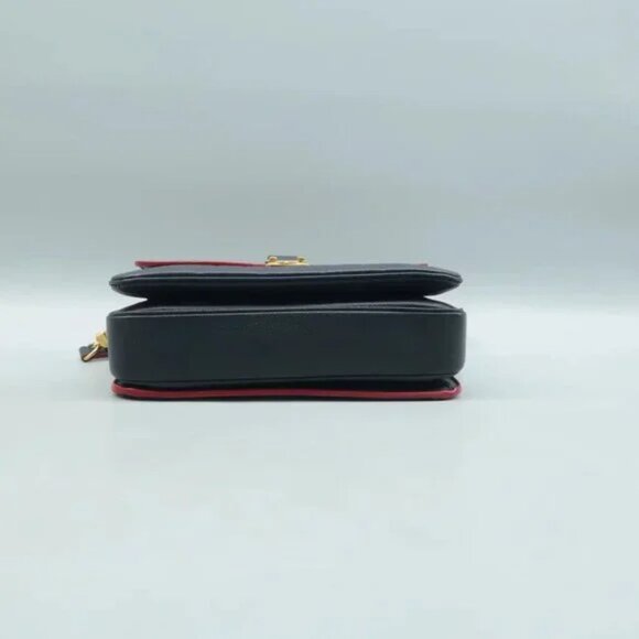 100% Authentic Louis Vuitton Metis Navy Monogram Leather Satchel - Picture 5 of 12